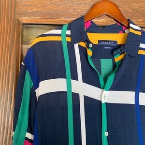 Zara Man Button Down Short Sleeve